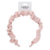 Capelli&reg; New York Ruffle Satin Headband in Pink