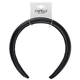 Capelli® New York Puff Leather Headband in Black