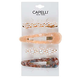 Capelli® 4-Piece Mixed Pearl Snap Clips