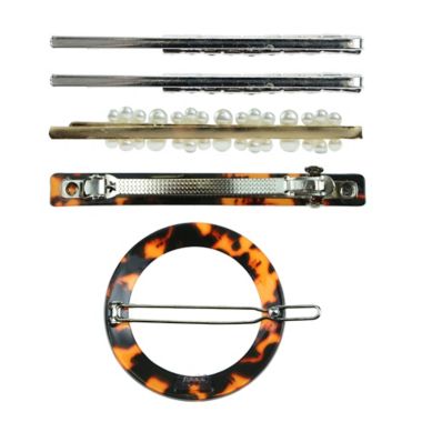 Capelli&reg; 5-Piece Mixed Barrette &amp; Bobby Set. View a larger version of this product image.