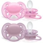 Alternate image 1 for Philips Avent 6-18M Ultra Soft Pacifiers in Pink (2-Pack)