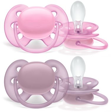 Philips Avent 6-18M Ultra Soft Pacifiers in Pink (2-Pack). View a larger version of this product image.