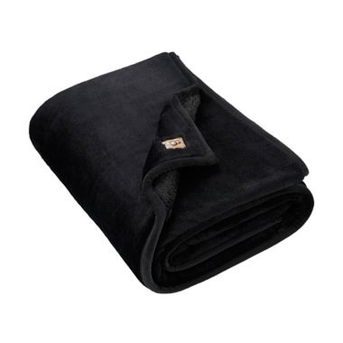 UGG&reg; Big Sur Oversized Blanket in Off Black. View a larger version of this product image.
