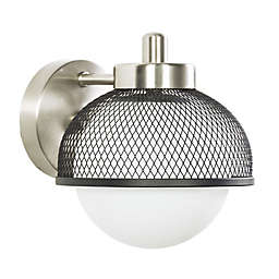 Varaluz® Aris 1-Light Bath Light in Brushed Nickel/Black
