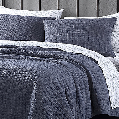 City Scene&reg; Cloud Solid Quilt Set in Grey. View a larger version of this product image.