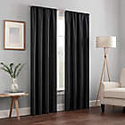 Alternate image 1 for Eclipse Kendall 95-Inch Rod Pocket Blackout Window Curtain Panel in Black (Single)