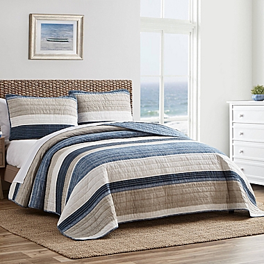 Nautica&reg; Ridgeport Twin Quilt Set in Denim. View a larger version of this product image.