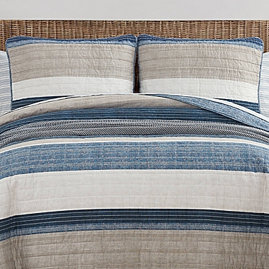 Nautica&reg; Ridgeport Twin Quilt Set in Denim. View a larger version of this product image.