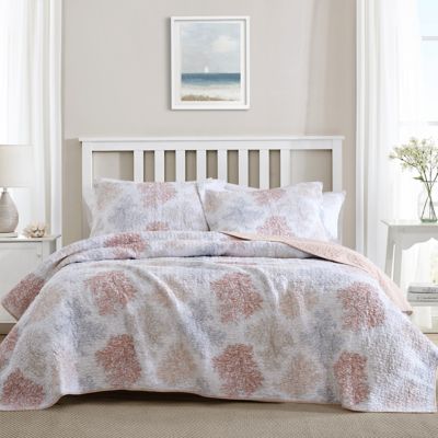 Laura Ashley&reg; Saltwater Twin Quilt Set in Red