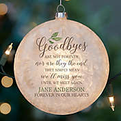 Goodbyes Memorial Lightable Frosted Glass Ornament