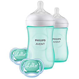 Philips Avent Natural Baby Bottles and Ultra Air Pacifiers Gift Set in Teal