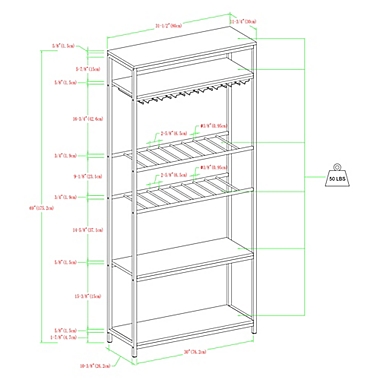 Forest Gate&trade; 69-Inch Industrial Wine Storage Shelf. View a larger version of this product image.