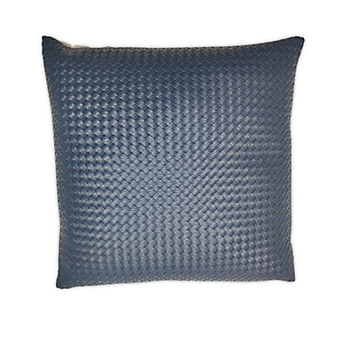 Studio 3B&trade; Faux Leather Square Throw Pillow in Navy. View a larger version of this product image.