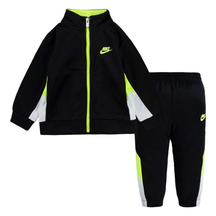 black nike tracksuit set