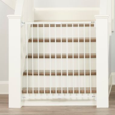 Regalo&reg; Top of Stair Extra Tall Safety Gate in White. View a larger version of this product image.