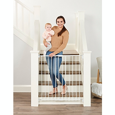 Regalo&reg; Top of Stair Extra Tall Safety Gate in White. View a larger version of this product image.
