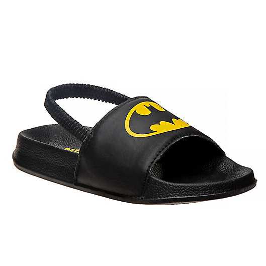 Alternate image 1 for DC Comics™ Batman Slide Sandal in Black/Yellow