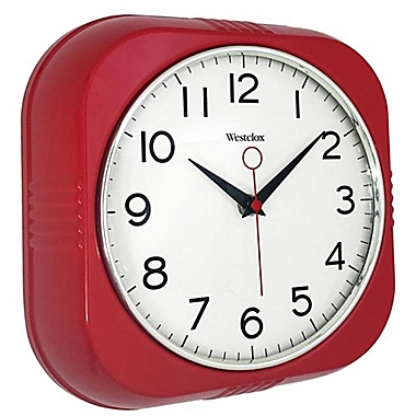 Westclox 9.5-Inch Square Retro Wall Clock. View a larger version of this product image.