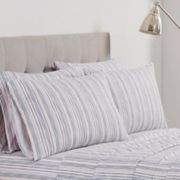 Simply Essentials Painterly Stripe Rose Standard Pillowcase Set