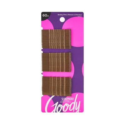 Goody&reg; 60-Count Bobby Pins in Brown