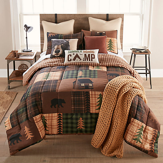 Alternate image 1 for Your Lifestyle by Donna Sharp Brown Bear Cabin 3-Piece Reversible King Comforter Set in Brown