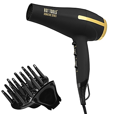 Hot Tools® Signature Series 6-Speed/6-Heat IonicTurbo Hair Dryer in Black |  Bed Bath & Beyond