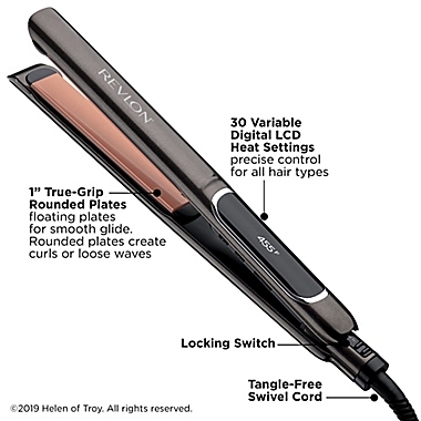 Revlon&reg; Salon Straight Copper Smooth Flat Iron in Black/Copper. View a larger version of this product image.