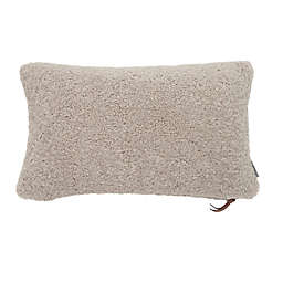 Teddy Sherpalux Oblong Throw Pillow in Crystal Grey