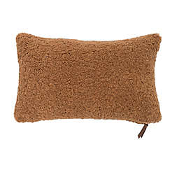 Teddy Sherpalux Oblong Throw Pillow in Glazed Ginger