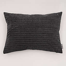 Opulence Stripes Lumbar Throw Pillow in Grey Pinstripe