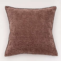 Junoesque Chenille Square Throw Pillow in Burlwood Pink