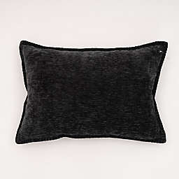 Junoesque Chenille Lumbar Throw Pillow in Black Beauty