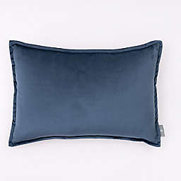Freshmint Haven Velvet Lumbar Throw Pillow in Blue