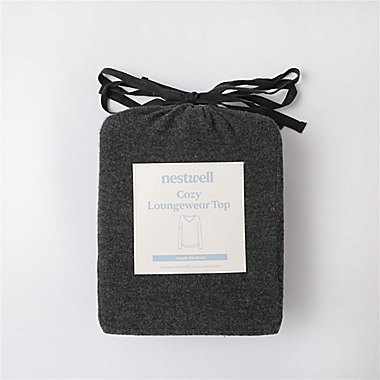 Nestwell&trade; Small/Medium Women&#39;s Cozy Loungewear Top in Dark Heather Grey. View a larger version of this product image.