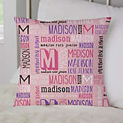 Bright Name 14-Inch Square Throw Pillow