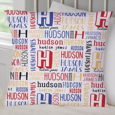 Bright Name 18-Inch Velvet Throw Pillow. View a larger version of this product image.