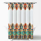Alternate image 2 for Lush Decor Bohemian Meadow 14-Piece Shower Curtain Set in Navy