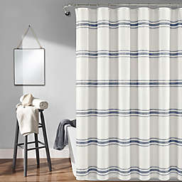Lush Decor Farmhouse Stripe 72-Inch x 72-Inch Shower Curtain