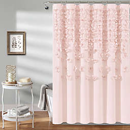 Lush Decor Lucia Standard Shower Curtain in Blush