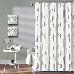 Lush Decor Pineapple Standard Shower Curtain in Silver