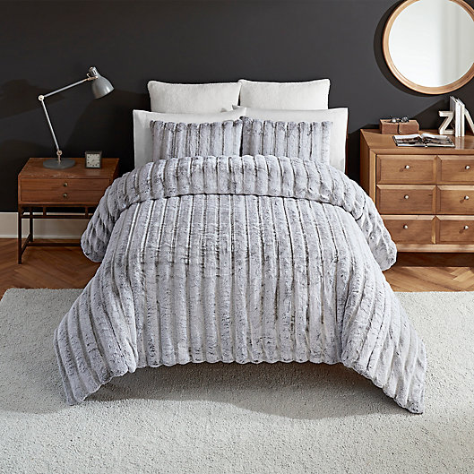 Alternate image 1 for UGG® Canyon 3-Piece Full/Queen Comforter Set in Charcoal