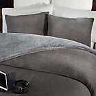 Alternate image 3 for UGG&reg; Coco Dawson 3-Piece Reversible Full/Queen Comforter Set in Charcoal