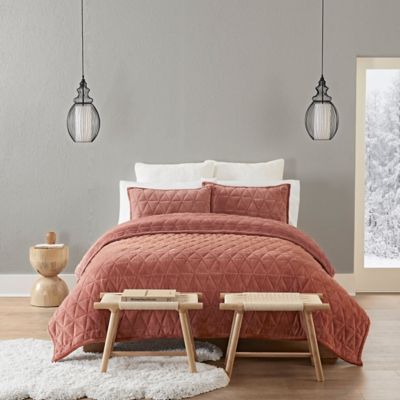UGG&reg; Coco 3-Piece King Quilt Set in Sepia