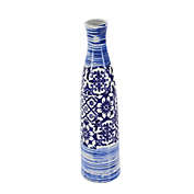 Ridge Road D&eacute;cor Ceramic Bud Vase in Blue/White