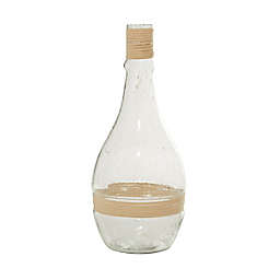 Ridge Road Decor 20-Inch Coastal Style Glass Vase in Clear
