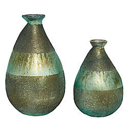 Ridge Road Décor Rustic Blown-Glass Vases (Set of 2)