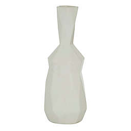 Ridge Road Decor 16-Inch Modern Ceramic Vase in White