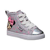 Disney&reg; Minnie Mouse High Top Canvas Sneaker in Grey/Pink
