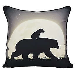 Donna Sharp® Nightly Walk Silhouette Square Throw Pillow in Black