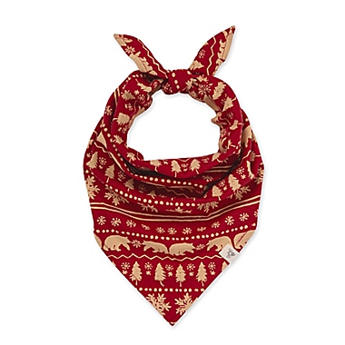 Burt&#39;s Bees&reg; Berry Special Fair Isle Dog Bandana in Snowflake. View a larger version of this product image.